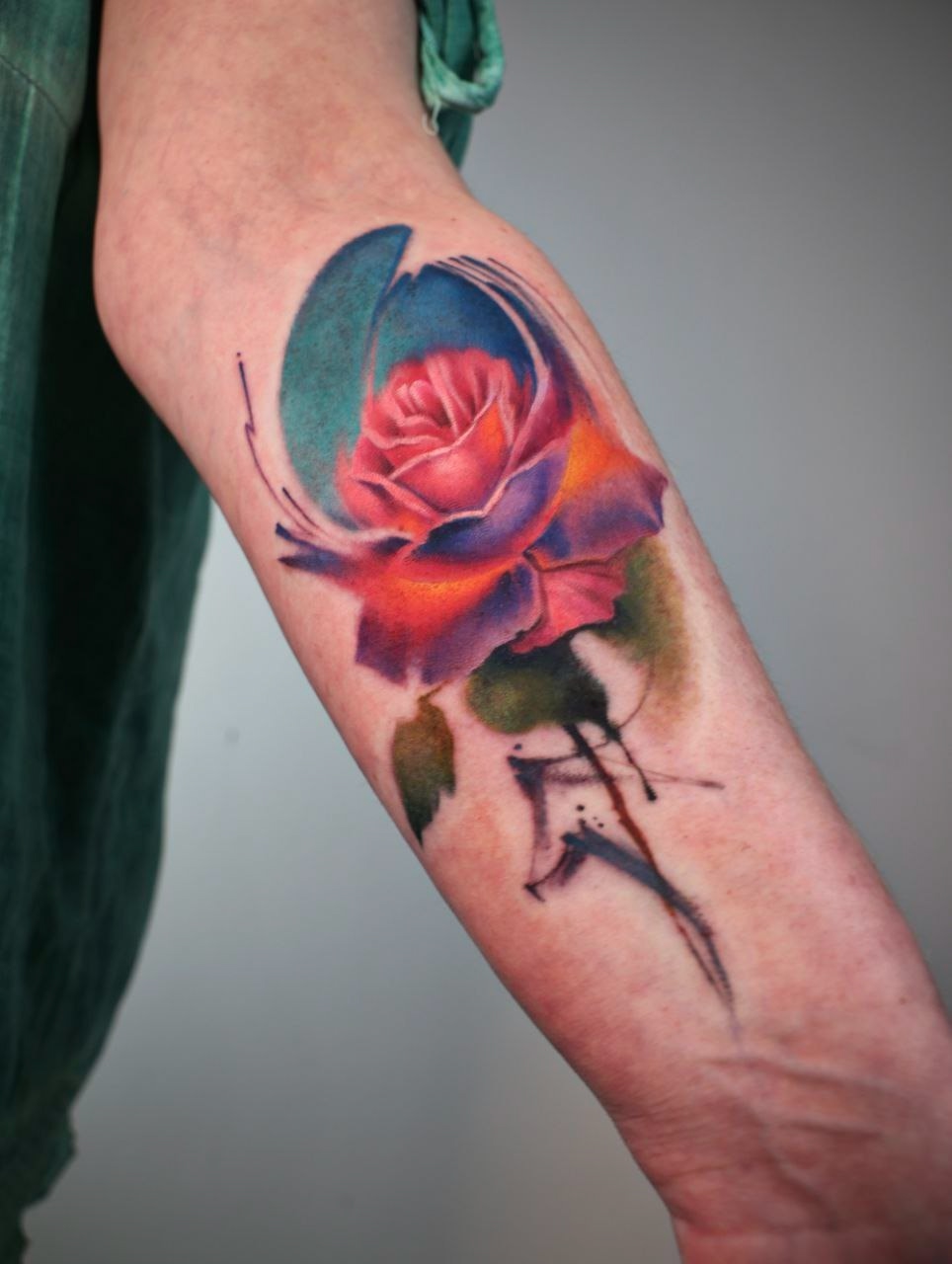 Акварельная роза от мастера Дмитрия Алексеева 