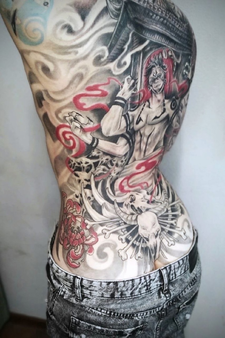 Проект на спину в японском стиле