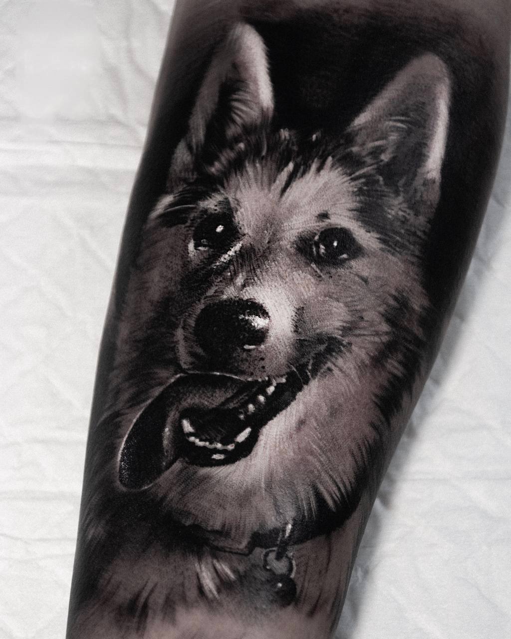  Тату собака от Лукаса