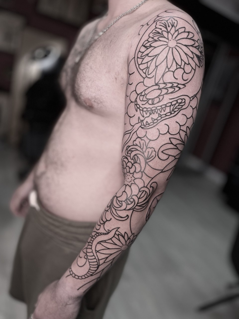 Японский рукав после одного сеанса от Евгения Ракова