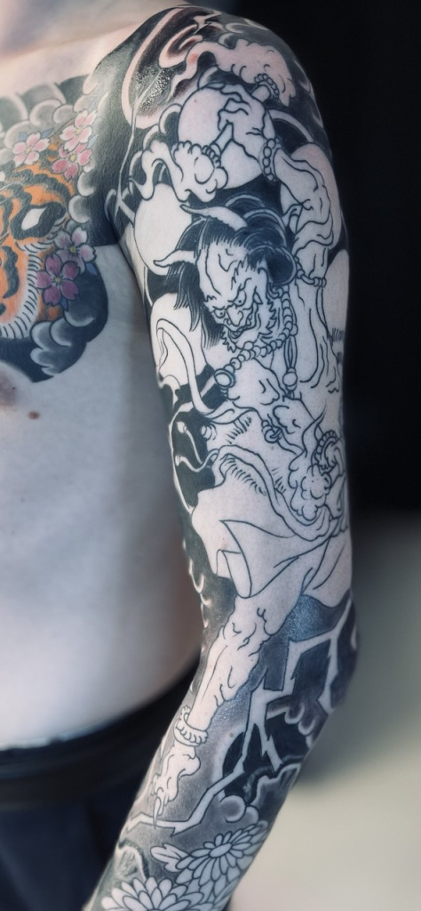 Рукав в японском стиле после второго сеанса от Евгения Ракова 