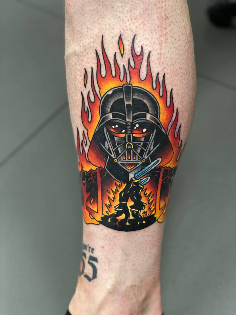 Олдскул тату Вейдер от Антона Душкова
