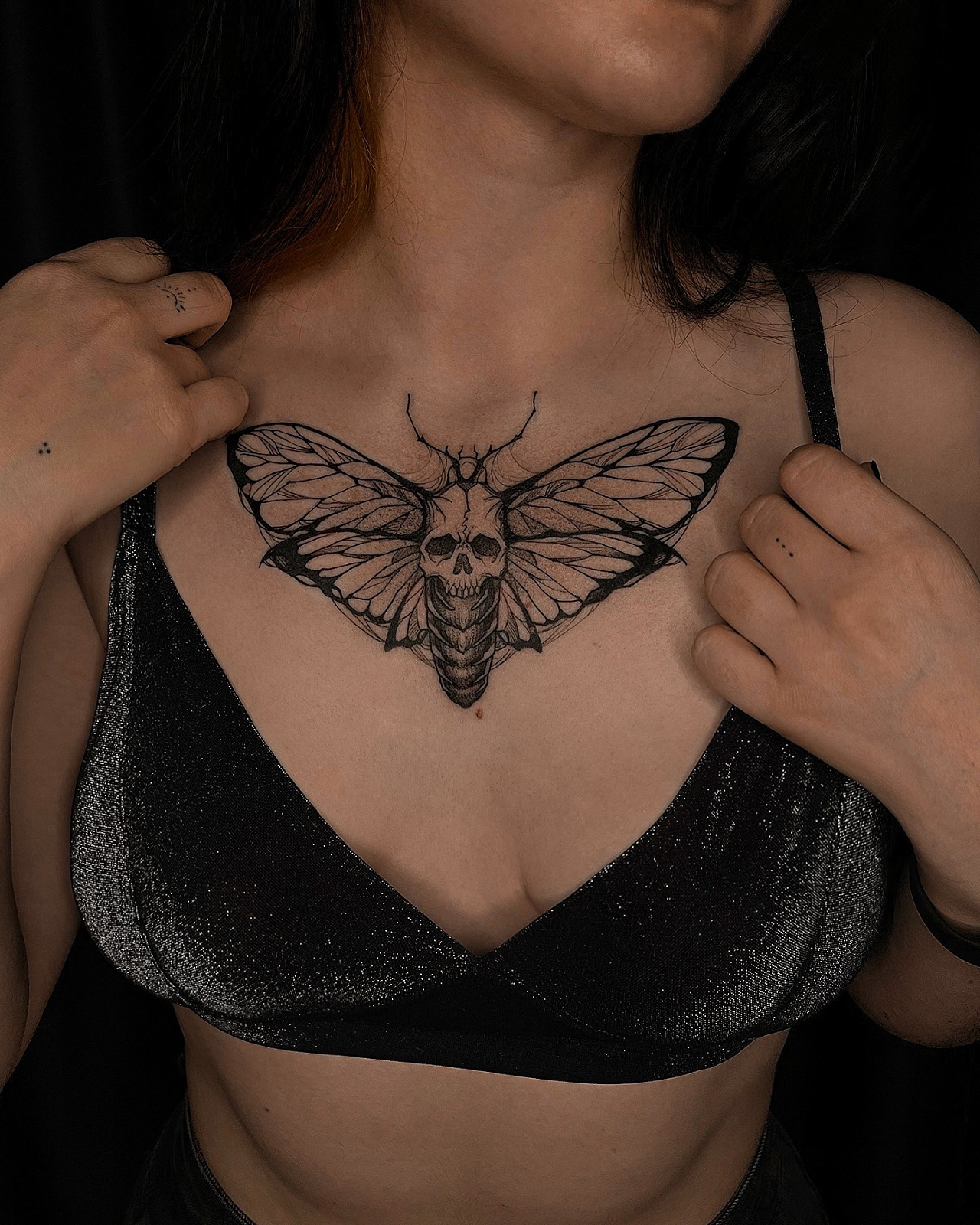 Татуировка бабочка "Мёртвая голова" от мастера Константина Палия